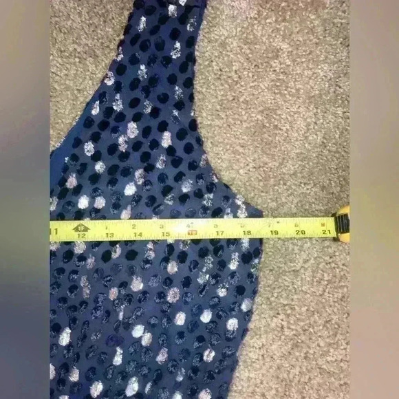 NEW KATE SPADE NEW YORK Silk Blend Navy Burnout Velvet Sleeveless Jumpsuit - Picture 15 of 15